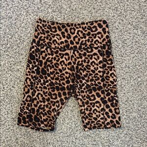 Leopard Print Biker Shorts